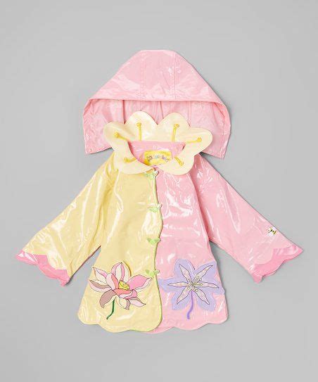 Kidorable Pale Yellow And Pink Lotus Raincoat Toddler And Girls Zulily