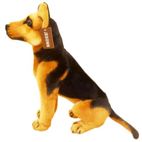 Jesonn Realistic Stuffed Animals Sitting Shepherd Dog Plush Toys German