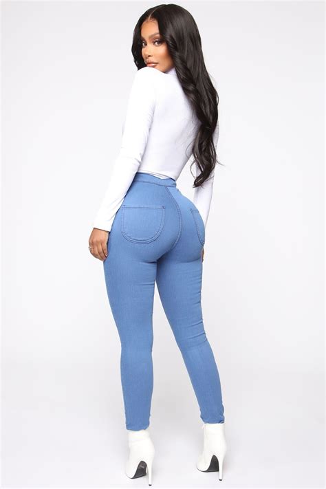 Super High Waist Denim Skinnies Medium Blue Sexy Women Jeans Sexy Jeans Girl Skinny Jeans