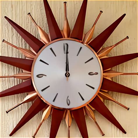 Sunburst Clock Vintage For Sale In Uk 56 Used Sunburst Clock Vintages