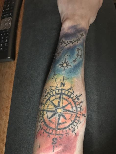 Hours may change under current circumstances Compass by Frank at Black Ink Tattoo, Crystal Lake IL | Tattoos, Ink tattoo, Black ink tattoos