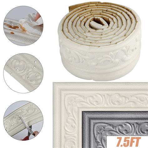 Maroon Flower Molding Peel And Stick Wall Border Easy To Apply Pack Of