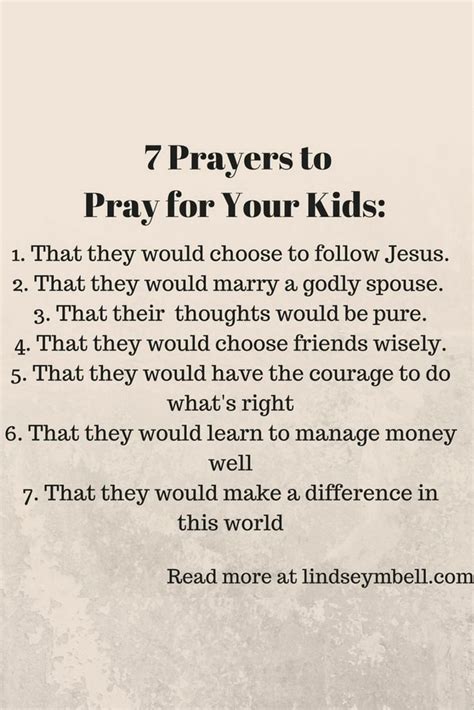 7 Prayers To Pray For Your Kids Prayerspiritual