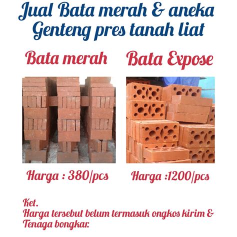 Kamu bisa menemukan penjual batu bata merah dari seluruh indonesia yang terdekat dari selain itu, kamu juga bisa cek harga terbaru batu bata merah dan diurutkan dari harga yang termurah! Harga batu bata merah |jual bata merah murah wilayah jawa ...