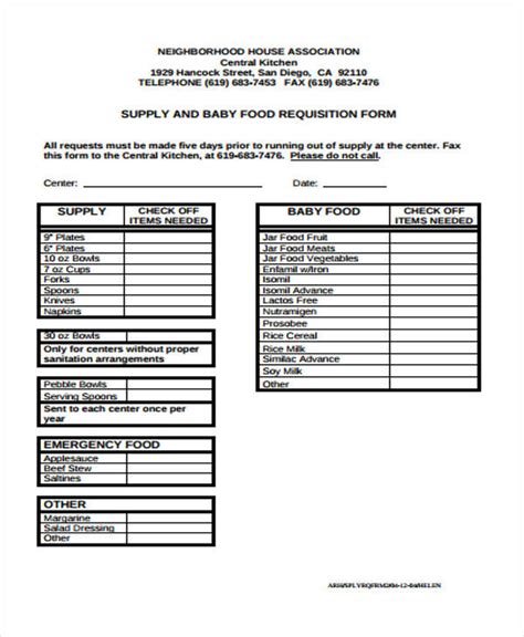 Free 43 Requisition Forms In Pdf Ms Word