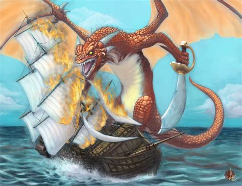 Seafang Ridley Pirate Dragon By Variazim On Deviantart Tolkien