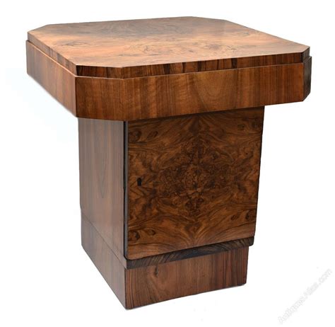 Art Deco Figured Walnut Table With Storage Antiques Atlas Art Deco