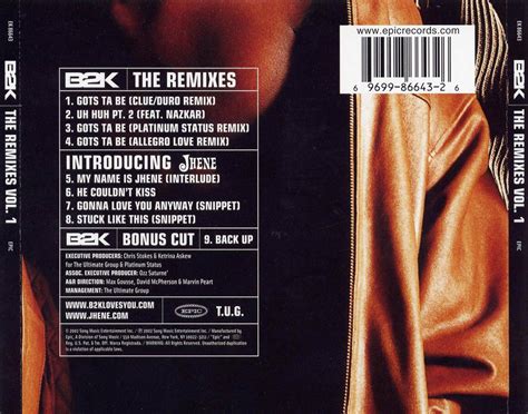 Caratulas De Cd De Musica B2k The Remixes Volume 1 2002
