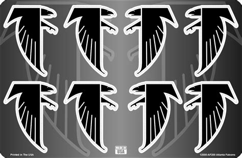 Atlanta Falcons Retro 25 Tall Ea Sticker Set Peel And Stick 6 X 9