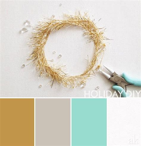 A Holiday Diy Inspired Color Palette Aqua Color Palette Gold Color