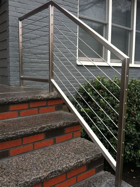 Stainless Steel Cable Stair Rails Railings Outdoor Outdoor Stair