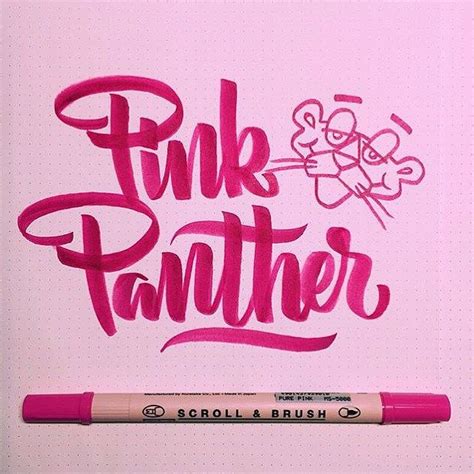 The Pink Panther By Typosteve Typography Letters Lettering Pink