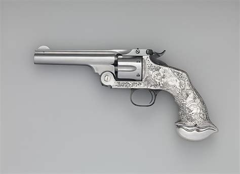 A Silver Handled Smith And Wesson New Model No 3 Single Action