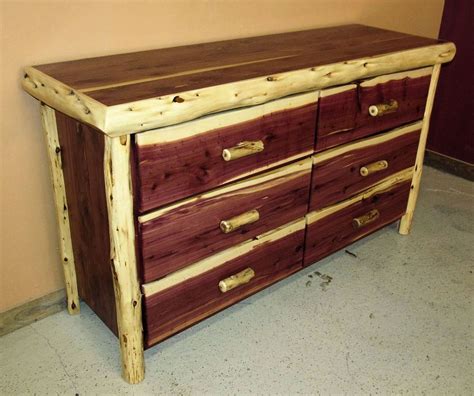 Red Cedar Juniper 6 Drawer Dresser — Barn Wood Furniture Rustic
