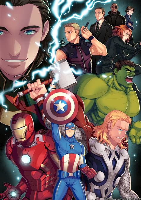 The Avengers Anime Avengers Quotes Avengers Characters Avengers Art