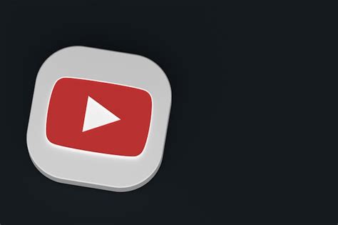 Representación 3d Del Logotipo De La Aplicación De Youtube Sobre Fondo