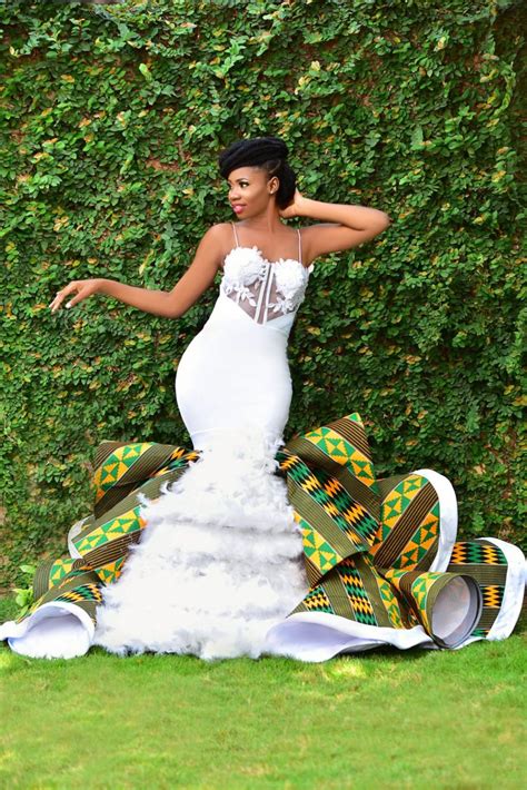 African Themed Wedding Dresses White Kitenge Dresses