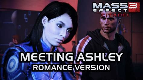 Mass Effect 3 Citadel Dlc Meeting Ashley Romance Youtube