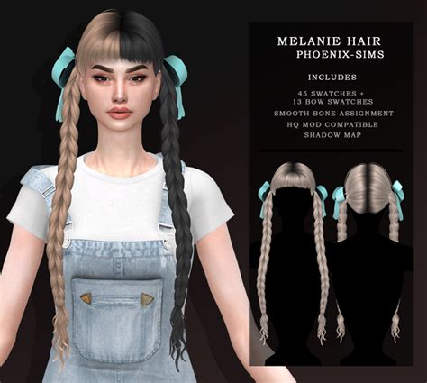 Split Dyed Hair Split Hair Sims 4 Cas Sims Cc Melanie Martinez