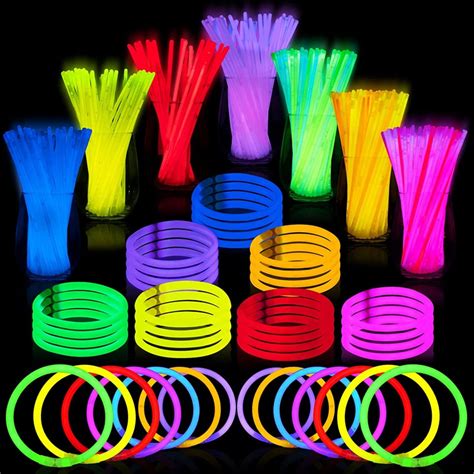 Mmt Glow Sticks 100pcs Party Fluorescent Light Bracelets Glow Sticks