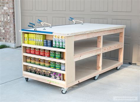 Do it yourself garage workbench plans. How To Build A DIY Mobile Workbench With Shelves