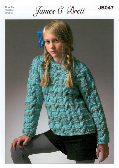 Two needle knit baby booties patterns. James C Brett JB047 Knitting Pattern Girls Sweater Marble ...