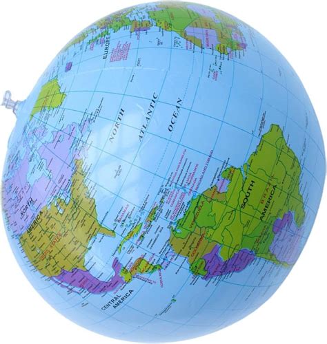 Kayno 1pc Globe Beach Ball Blow Up World Globe Inflatable
