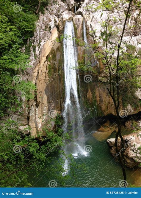 Amazing Agura Waterfall In Sochi Stock Image Image Of Lake Mountain