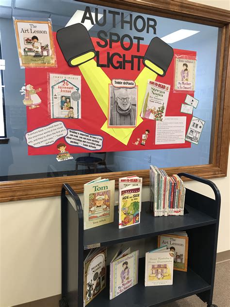 Author Spotlight Childrens Library Display School Library Book