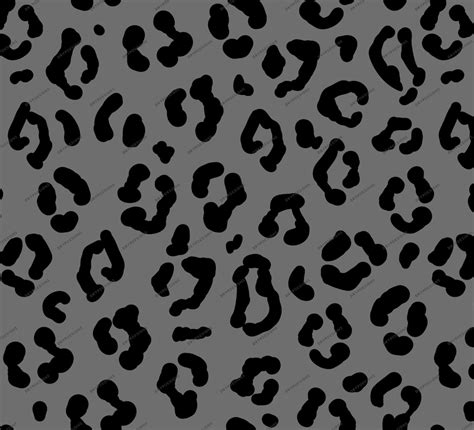 Black Gray Leopard Print Seamless Background Pattern Dark Etsy