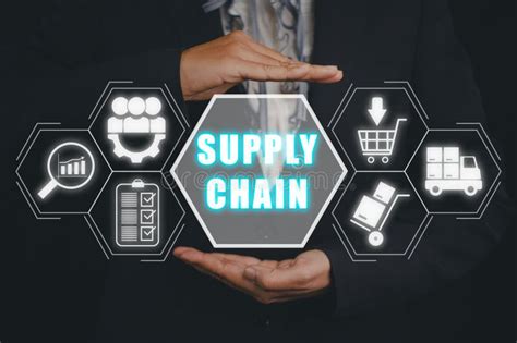 Supply Chain Management Icon Concept Procurement Warehousing