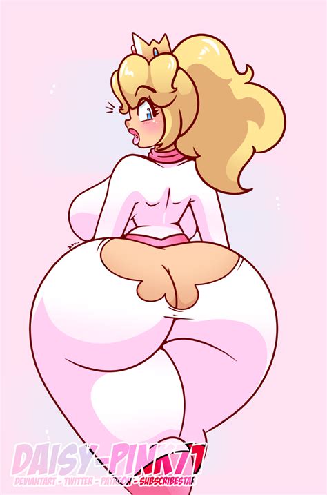 Rule 34 Ass Bimbo Blonde Hair Daisy Pink71 Huge Ass Huge Breasts Mario Series Nintendo Pink