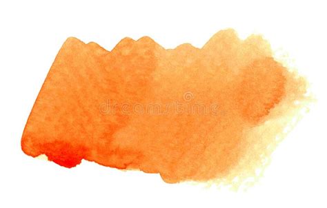 Orange Watercolor Hand Painted Orange Watercolor Stain Watercolor