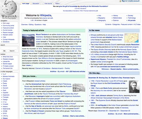 23 Years Of Wikipedia Website Design History 17 Images Version Museum