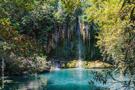 The Kursunlu Waterfall Nature Park In Antalya Turkey The Waterfall Is