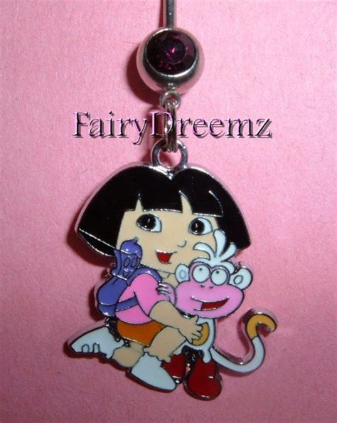 Dora The Explorer And Boots Belly Navel Ring