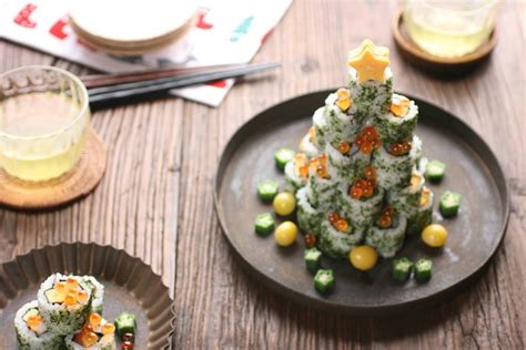 Sushi Christmas Tree Creative Christmas Food Food Christmas