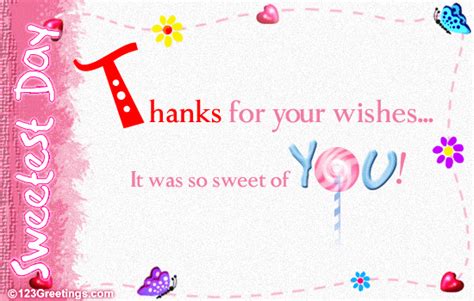 So Sweet Of You Free Thank You Ecards Greeting Cards 123 Greetings