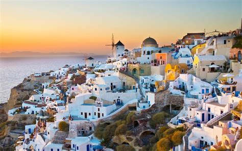 Santorini Beautiful Island Of Greece World