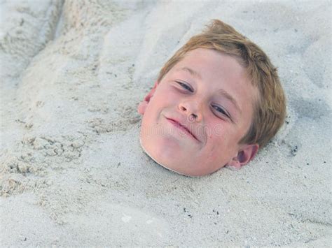 Buried In The Sand Stock Photo Image Of Buried Smile 47106730