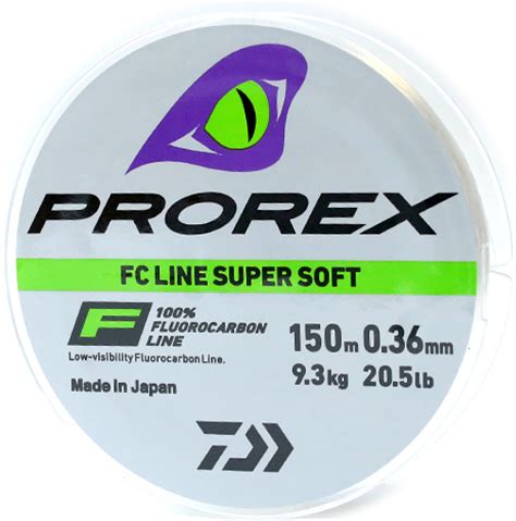 Флюорокарбон 0 36 мм Daiwa Prorex FC Line Super Soft 9 3 кг 150 м