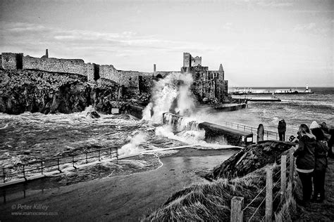 Flooding And High Tides At Peel Castle Fenella Beach Manx Scenes