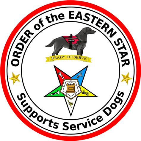 Free Eastern Star Service Dogs With Eastern Star Logo - Order Of The Eastern Star Clipart - Full ...