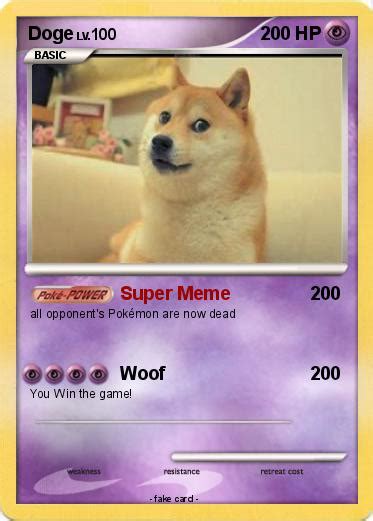Pokémon Doge 721 721 Super Meme My Pokemon Card