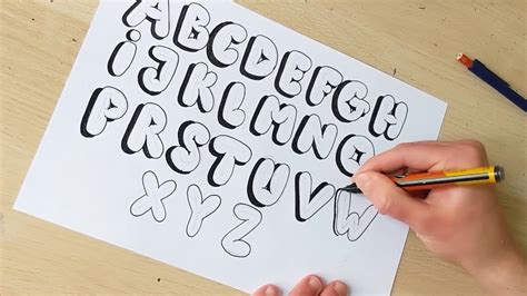 How To Draw Cool Bubble Letters How To Draw Graffiti Bubble Letters Step By Step Graffiti