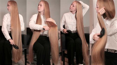 RealRapunzels Sara S Very Long Hair Brushing Preview YouTube