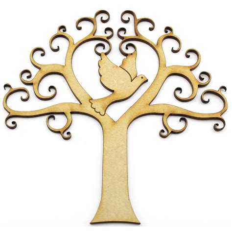 Mdf Dove Tree Lorna Jayne Craft Shapes