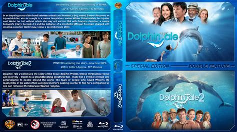 Dolphin Tale Double Feature Blu Ray Cover 2011 2013 R1 Custom