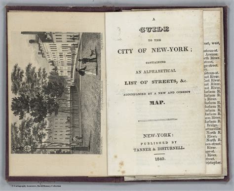 Title Page To A Guide To The City Of New York Containing An