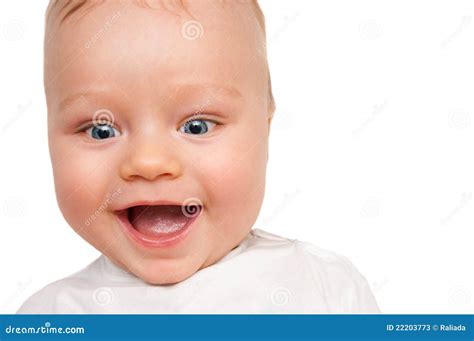 Bright Closeup Portrait Of Adorable Baby Isolated Stock Image Image